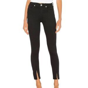 Blank NYC The Great Jones High Rise Skinny Split Slit Black Size 25